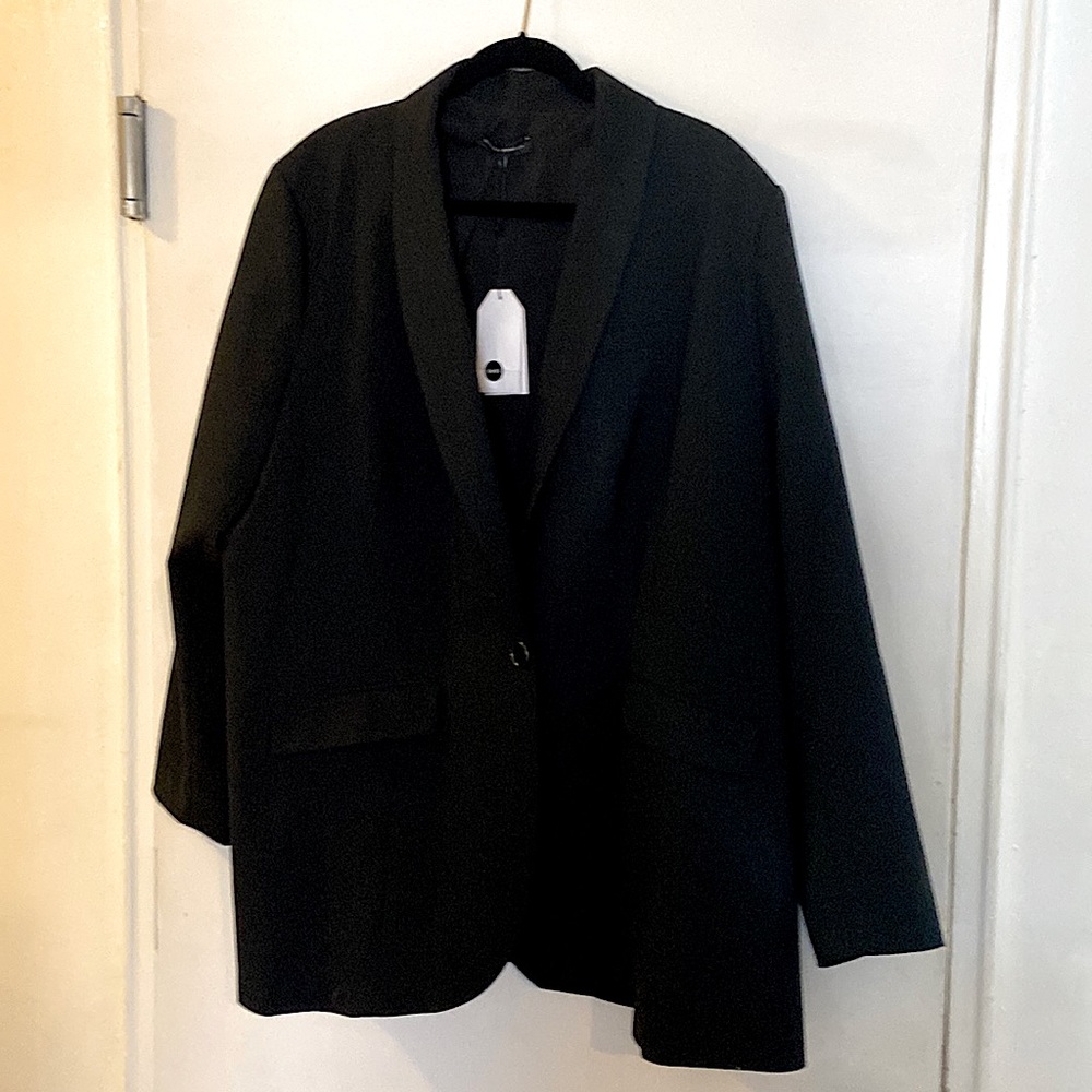 Black  US  Size large 22/24 One button blazer NWT set for donation 6.28  buy now